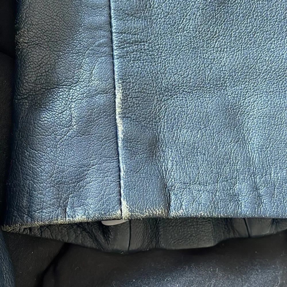 Rare Sass & Bide ink colour leather Jacket | size 8 - Picture 8 of 13